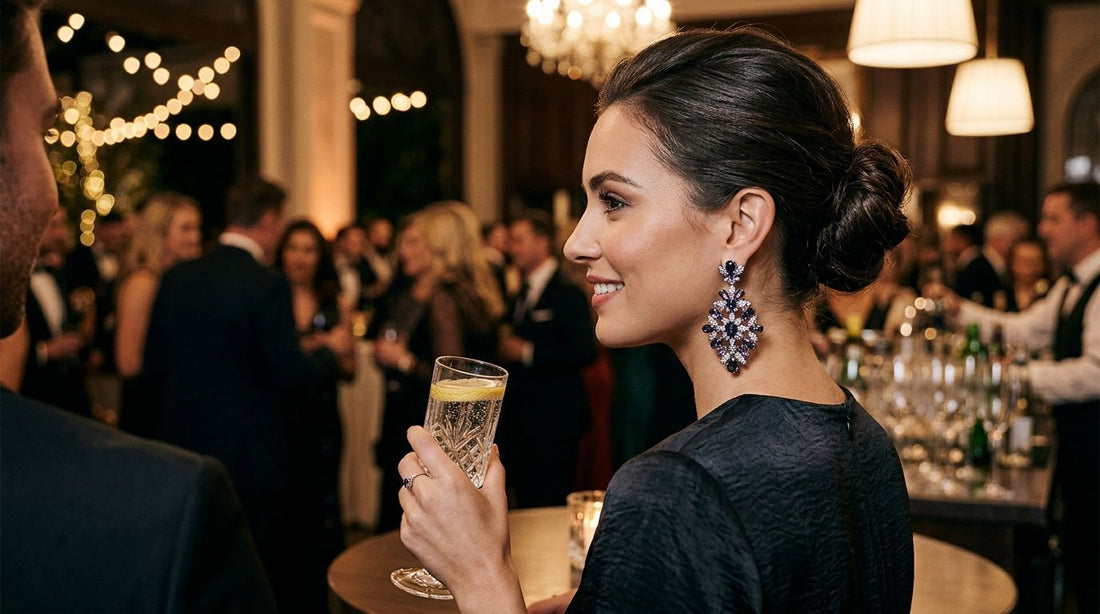 Cocktail earrings for evening events