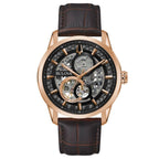 Bulova Classic Sutton Black Skeleton Dial Automatic 97A169 Men's Watch