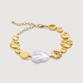 Capri Keshi Pearl Disc Bracelet