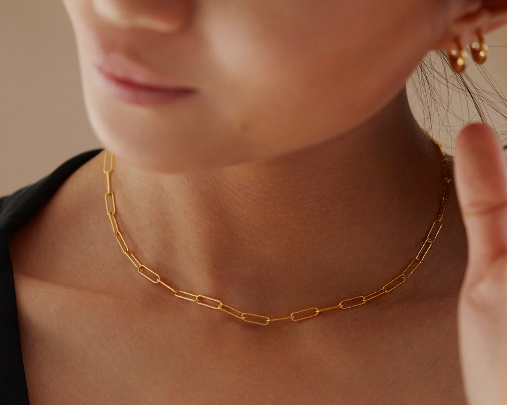 Alta Textured Chain Necklace 18'