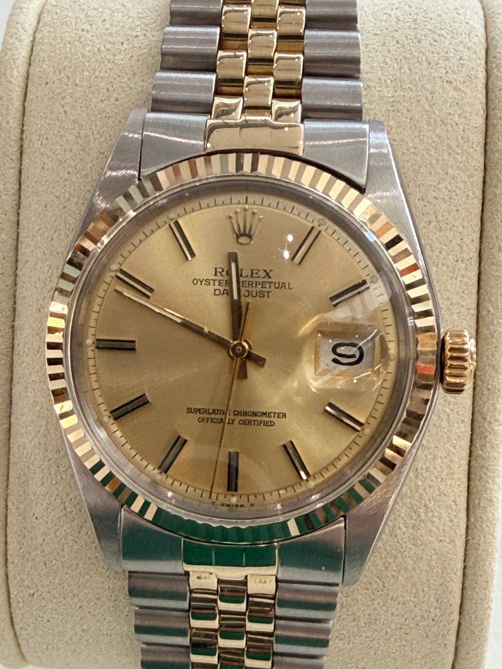 Rolex 1601 Wide boy Stainless steel/gold braclet