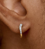Riva Pavé Diamond Huggie Earrings