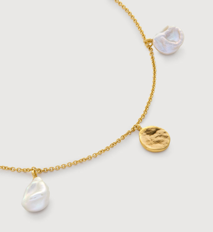 Capri Keshi Pearl Station Bracelet