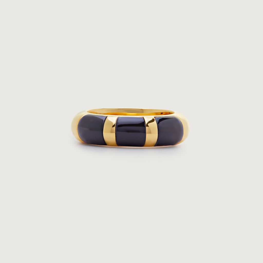 Kate Young Striped Gemstone Stacking Ring