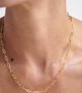 Bold Paperclip Chain Necklace 20'