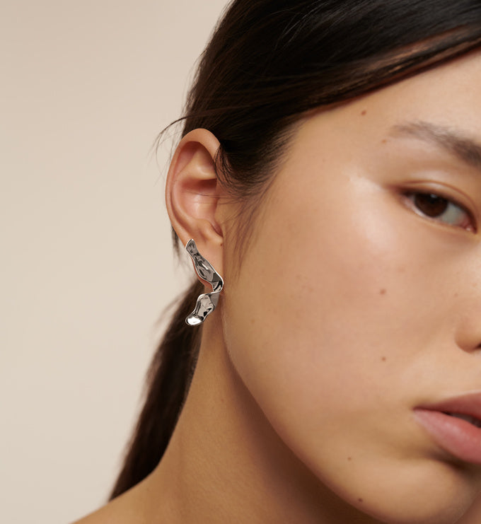 Wave Large Stud Earrings