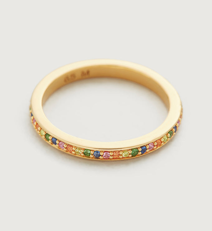 Multi Gemstone Eternity Ring 2mm