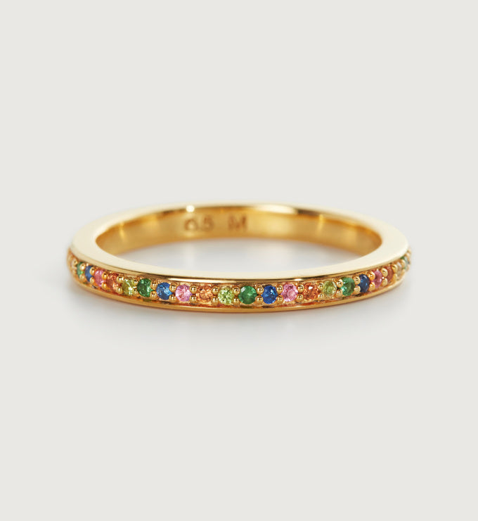 Multi Gemstone Eternity Ring 2mm