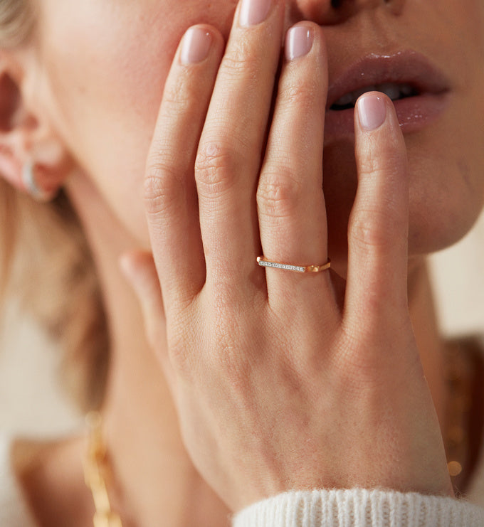 Signature Diamond Slim Ring
