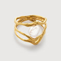 Amy Powney Keshi Pearl Triple Ring