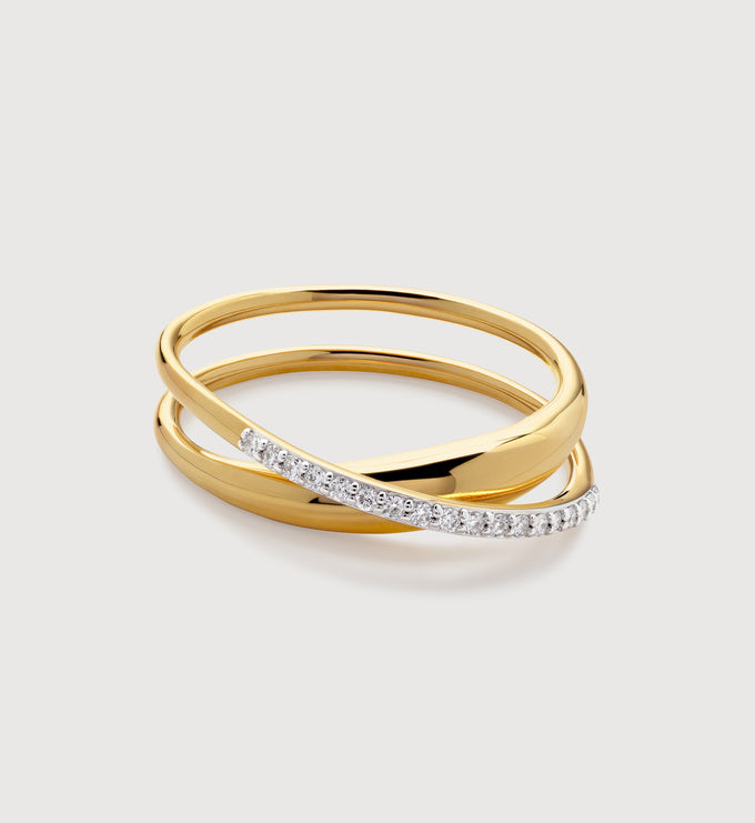 Nura Double Wrap Dia Ring