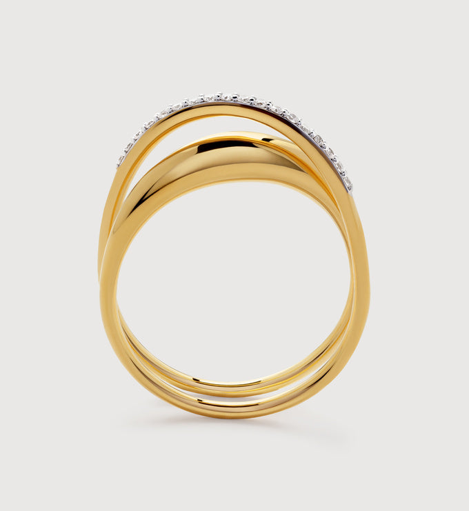 Nura Double Wrap Dia Ring